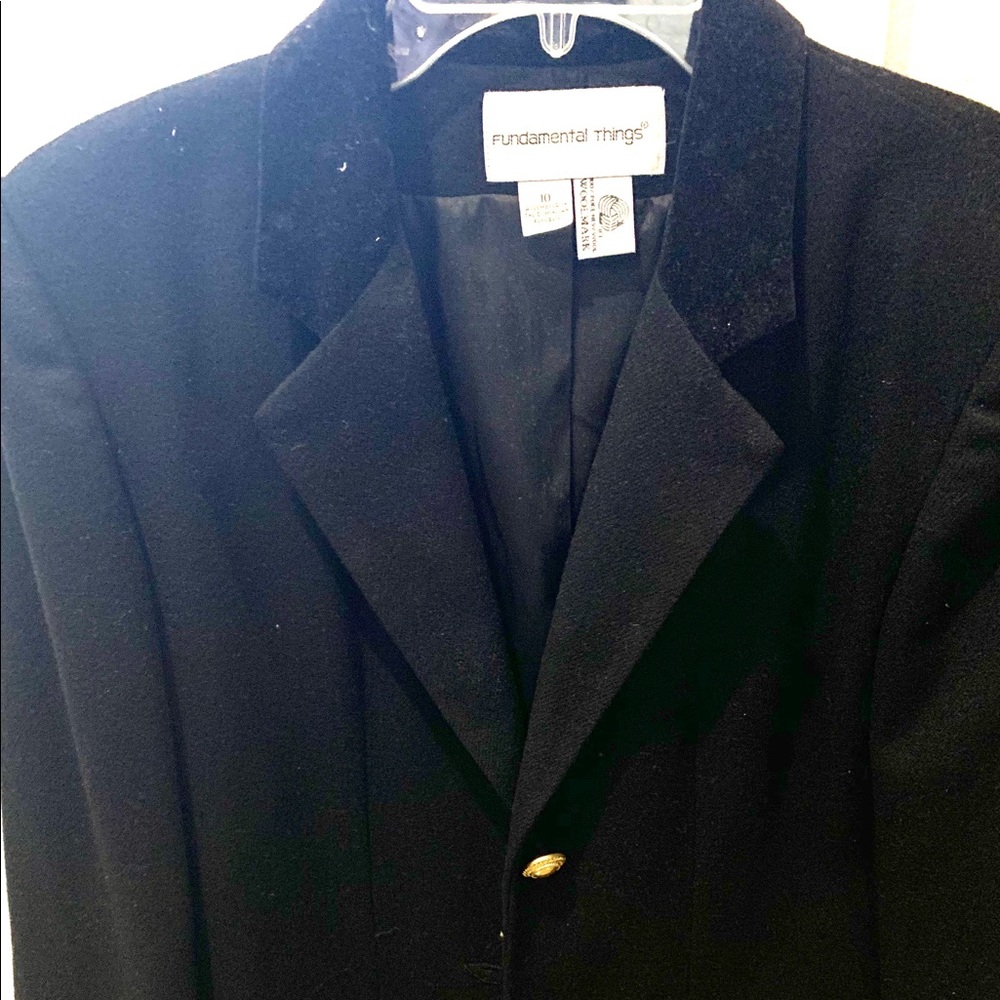 Vintage Gold Buttoned Black Blazer